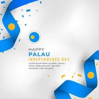 feliz dia da independência de palau 1º de outubro ilustração vetorial de celebração. modelo para cartaz, banner, publicidade, cartão de felicitações ou elemento de design de impressão vetor