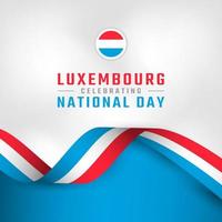 feliz dia nacional do luxemburgo 23 de junho ilustração vetorial de celebração. modelo para cartaz, banner, publicidade, cartão de felicitações ou elemento de design de impressão vetor