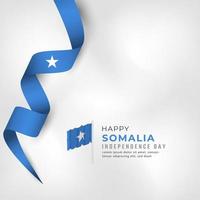 feliz dia da independência da Somália, 1º de julho, ilustração vetorial de celebração. modelo para cartaz, banner, publicidade, cartão de felicitações ou elemento de design de impressão vetor