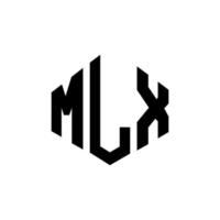 design de logotipo de letra mx com forma de polígono. MMX polígono e design de logotipo em forma de cubo. modelo de logotipo de vetor hexágono mlx cores brancas e pretas. MMX monograma, logotipo de negócios e imóveis.