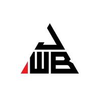 design de logotipo de letra de triângulo jwb com forma de triângulo. monograma de design de logotipo de triângulo jwb. modelo de logotipo de vetor de triângulo jwb com cor vermelha. logotipo triangular jwb logotipo simples, elegante e luxuoso.