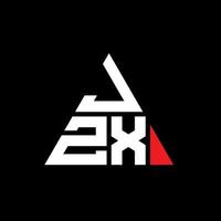 design de logotipo de letra de triângulo jzx com forma de triângulo. monograma de design de logotipo de triângulo jzx. modelo de logotipo de vetor jzx triângulo com cor vermelha. logotipo triangular jzx logotipo simples, elegante e luxuoso.