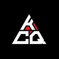 kcq design de logotipo de letra de triângulo com forma de triângulo. monograma de design de logotipo de triângulo kcq. modelo de logotipo de vetor de triângulo kcq com cor vermelha. kcq logotipo triangular logotipo simples, elegante e luxuoso.