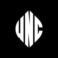 design de logotipo de carta de círculo wnc com forma de círculo e elipse. letras de elipse wnc com estilo tipográfico. as três iniciais formam um logotipo circular. wnc círculo emblema abstrato monograma carta marca vetor. vetor