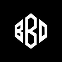 design de logotipo de letra bbo com forma de polígono. polígono bbo e design de logotipo em forma de cubo. bbo hexágono vector logotipo modelo cores brancas e pretas. monograma bbo, logotipo de negócios e imóveis.