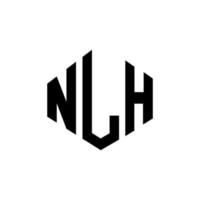 design de logotipo de letra nlh com forma de polígono. nlh polígono e design de logotipo em forma de cubo. modelo de logotipo de vetor hexágono nlh cores brancas e pretas. nlh monograma, logotipo de negócios e imóveis.