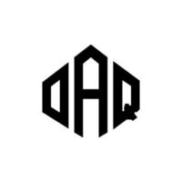 design de logotipo de letra oaq com forma de polígono. oaq polígono e design de logotipo em forma de cubo. oaq hexágono modelo de logotipo de vetor cores brancas e pretas. oaq monograma, logotipo de negócios e imóveis.