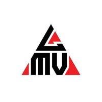 design de logotipo de letra triângulo lmv com forma de triângulo. monograma de design de logotipo de triângulo lmv. modelo de logotipo de vetor de triângulo lmv com cor vermelha. logotipo triangular lmv logotipo simples, elegante e luxuoso.