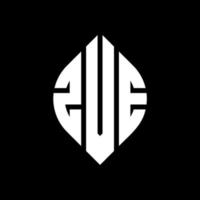 design de logotipo de letra de círculo zve com forma de círculo e elipse. zve letras de elipse com estilo tipográfico. as três iniciais formam um logotipo circular. zve círculo emblema abstrato monograma carta marca vetor. vetor
