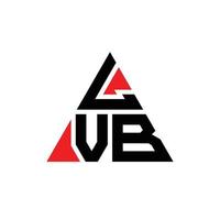 design de logotipo de letra de triângulo lvb com forma de triângulo. monograma de design de logotipo de triângulo lvb. modelo de logotipo de vetor de triângulo lvb com cor vermelha. lvb logotipo triangular logotipo simples, elegante e luxuoso.