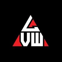 design de logotipo de letra de triângulo lvw com forma de triângulo. monograma de design de logotipo de triângulo lvw. modelo de logotipo de vetor de triângulo lvw com cor vermelha. logotipo triangular lvw logotipo simples, elegante e luxuoso.