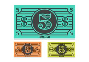 Free 5 Dollar Bill Vector