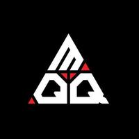 design de logotipo de letra de triângulo mqq com forma de triângulo. monograma de design de logotipo de triângulo mqq. modelo de logotipo de vetor de triângulo mqq com cor vermelha. logotipo triangular mqq logotipo simples, elegante e luxuoso.
