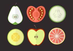 Frutas e vegetais vetor