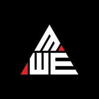 design de logotipo de letra de triângulo mwe com forma de triângulo. monograma de design de logotipo de triângulo mwe. modelo de logotipo de vetor de triângulo mwe com cor vermelha. logotipo triangular mwe logotipo simples, elegante e luxuoso.