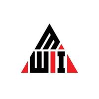 design de logotipo de letra de triângulo mwi com forma de triângulo. monograma de design de logotipo de triângulo mwi. modelo de logotipo de vetor de triângulo mwi com cor vermelha. logotipo triangular mwi logotipo simples, elegante e luxuoso.