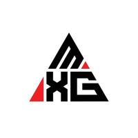 design de logotipo de letra de triângulo mxg com forma de triângulo. monograma de design de logotipo de triângulo mxg. modelo de logotipo de vetor de triângulo mxg com cor vermelha. mxg logotipo triangular logotipo simples, elegante e luxuoso.