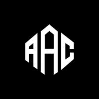 design de logotipo de carta aac com forma de polígono. polígono aac e design de logotipo em forma de cubo. modelo de logotipo de vetor hexágono aac cores brancas e pretas. monograma aac, logotipo de negócios e imóveis.