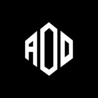 design de logotipo de letra aoo com forma de polígono. aoo polígono e design de logotipo em forma de cubo. modelo de logotipo de vetor hexágono aoo cores brancas e pretas. aoo monograma, logotipo de negócios e imóveis.