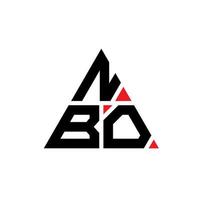 design de logotipo de letra de triângulo nbo com forma de triângulo. monograma de design de logotipo de triângulo nbo. modelo de logotipo de vetor nbo triângulo com cor vermelha. logotipo triangular nbo logotipo simples, elegante e luxuoso.