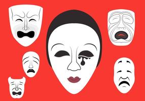 Ilustração vetorial de Máscaras de teatro vetor
