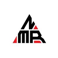 design de logotipo de letra de triângulo nmr com forma de triângulo. monograma de design de logotipo de triângulo nmr. modelo de logotipo de vetor de triângulo nmr com cor vermelha. logotipo triangular nmr logotipo simples, elegante e luxuoso.