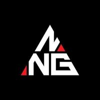 design de logotipo de letra de triângulo nng com forma de triângulo. monograma de design de logotipo de triângulo ng. modelo de logotipo de vetor de triângulo ng com cor vermelha. nng logotipo triangular logotipo simples, elegante e luxuoso.
