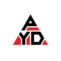 design de logotipo de letra de triângulo pyd com forma de triângulo. monograma de design de logotipo de triângulo pyd. modelo de logotipo de vetor de triângulo pyd com cor vermelha. logotipo triangular pyd logotipo simples, elegante e luxuoso.