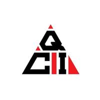 design de logotipo de letra de triângulo qci com forma de triângulo. monograma de design de logotipo de triângulo qci. modelo de logotipo de vetor de triângulo qci com cor vermelha. logotipo triangular qci logotipo simples, elegante e luxuoso.
