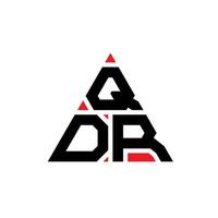 design de logotipo de letra de triângulo qdr com forma de triângulo. monograma de design de logotipo de triângulo qdr. modelo de logotipo de vetor de triângulo qdr com cor vermelha. logotipo triangular qdr logotipo simples, elegante e luxuoso.