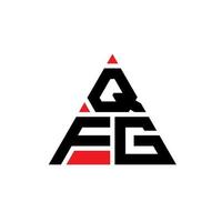 design de logotipo de letra triângulo qfg com forma de triângulo. monograma de design de logotipo de triângulo qfg. modelo de logotipo de vetor de triângulo qfg com cor vermelha. logotipo triangular qfg logotipo simples, elegante e luxuoso.