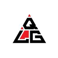 design de logotipo de letra de triângulo qlg com forma de triângulo. monograma de design de logotipo de triângulo qlg. modelo de logotipo de vetor de triângulo qlg com cor vermelha. logotipo triangular qlg logotipo simples, elegante e luxuoso.