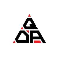 design de logotipo de letra de triângulo qoa com forma de triângulo. monograma de design de logotipo de triângulo qoa. modelo de logotipo de vetor de triângulo qoa com cor vermelha. logotipo triangular qoa logotipo simples, elegante e luxuoso.
