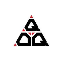 design de logotipo de letra de triângulo qoq com forma de triângulo. monograma de design de logotipo de triângulo qoq. modelo de logotipo de vetor de triângulo qoq com cor vermelha. qoq logotipo triangular logotipo simples, elegante e luxuoso.