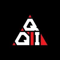 design de logotipo de letra de triângulo qqi com forma de triângulo. monograma de design de logotipo de triângulo qqi. modelo de logotipo de vetor de triângulo qqi com cor vermelha. logotipo triangular qqi logotipo simples, elegante e luxuoso.