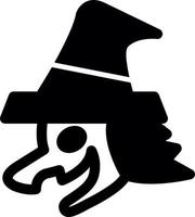 ícone de glifo de bruxa vetor