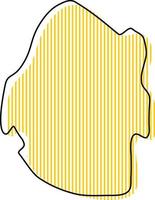 mapa de contorno simples estilizado do ícone da Suazilândia. vetor