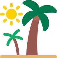 ícone plano de palmeiras vetor