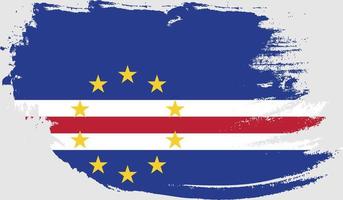 bandeira de cabo verde com textura grunge vetor