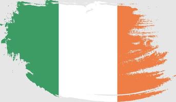 bandeira da irlanda com textura grunge vetor