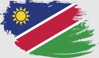 bandeira da namíbia com textura grunge vetor