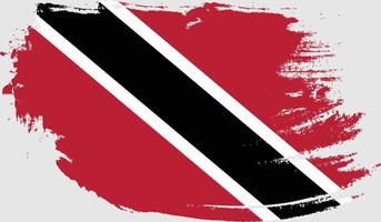 bandeira de trinidad e tobago com textura grunge vetor
