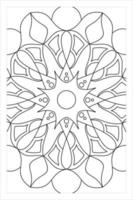 mandala para colorir para adulto vetor