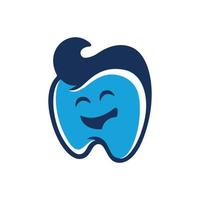 modelo de logotipo de criança dental engraçado vetor