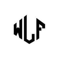 design de logotipo de carta wlf com forma de polígono. wlf polígono e design de logotipo em forma de cubo. wlf hexágono modelo de logotipo de vetor cores brancas e pretas. wlf monograma, logotipo de negócios e imóveis.