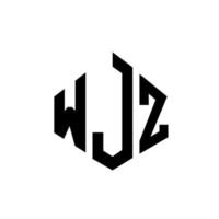 design de logotipo de letra wjz com forma de polígono. wjz polígono e design de logotipo em forma de cubo. wjz hexágono modelo de logotipo de vetor cores brancas e pretas. monograma wjz, logotipo de negócios e imóveis.