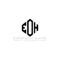 design de logotipo de letra eoh com forma de polígono. eoh polígono e design de logotipo em forma de cubo. eoh hexágono modelo de logotipo de vetor cores brancas e pretas. eoh monograma, logotipo de negócios e imóveis.