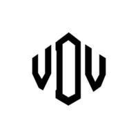 design de logotipo de carta vdv com forma de polígono. vdv polígono e design de logotipo em forma de cubo. modelo de logotipo de vetor hexágono vdv cores brancas e pretas. monograma vdv, logotipo comercial e imobiliário.