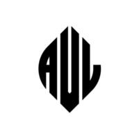 design de logotipo de carta de círculo avl com forma de círculo e elipse. letras de elipse avl com estilo tipográfico. as três iniciais formam um logotipo circular. avl círculo emblema abstrato monograma carta marca vetor. vetor