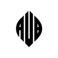 design de logotipo de carta de círculo avb com forma de círculo e elipse. letras de elipse avb com estilo tipográfico. as três iniciais formam um logotipo circular. avb círculo emblema abstrato monograma carta marca vetor. vetor